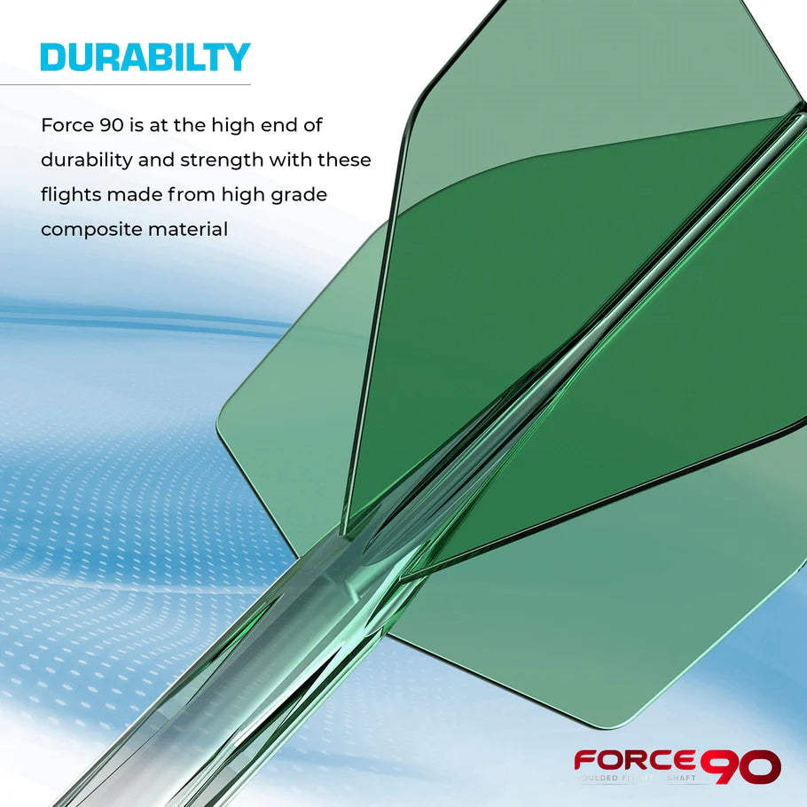 Mission Force 90 - Molded Flight & Shaft System - Gradient - Transparent Green - Standard No2 - Tweenie