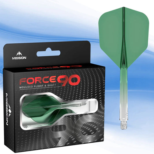 Mission Force 90 - Molded Flight & Shaft System - Gradient - Transparent Green - Standard No6 - Short