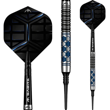 Mission Hexon Soft Tip Darts - 90% Tungsten Blue PVD - 18gm