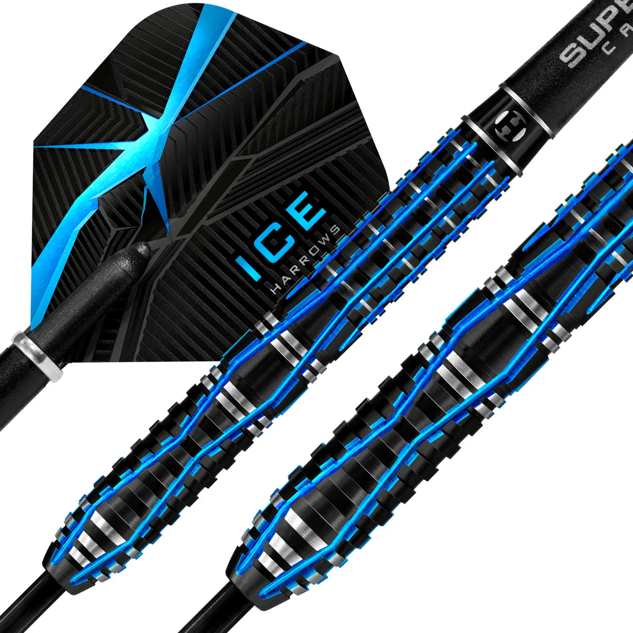 Harrows Ice Recut - Steel Tip Darts - 90% Tungsten - 23g