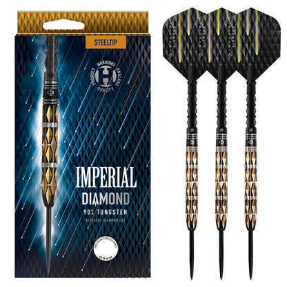 Harrows Imperial Diamond - Steel Tip Darts - 90% Tungsten - 26g