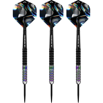 Mission Iridian Darts - Steel Tip - 90% Tungsten Black & Coral PVD - 24g