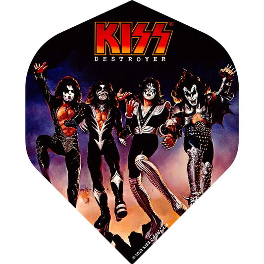 Kiss Official Licensed Dart Flights - 100 Micron - No2 - Standard Black - Destroyer