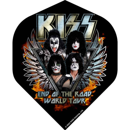 Kiss Official Licensed Dart Flights - 100 Micron - No2 - Standard Black - End of the Road