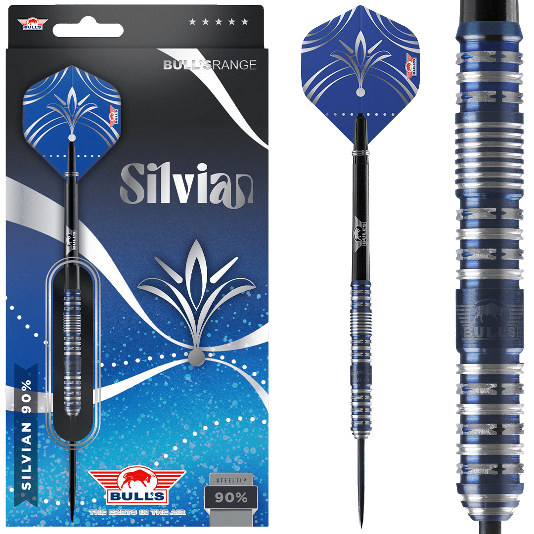 Bull's NL Silvian 90% Tungsten 25 gram Steel Tip Dart Set