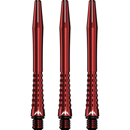 Mission Atom13 Aluminum Shafts - Anodized Metal Stems  - Red - Medium