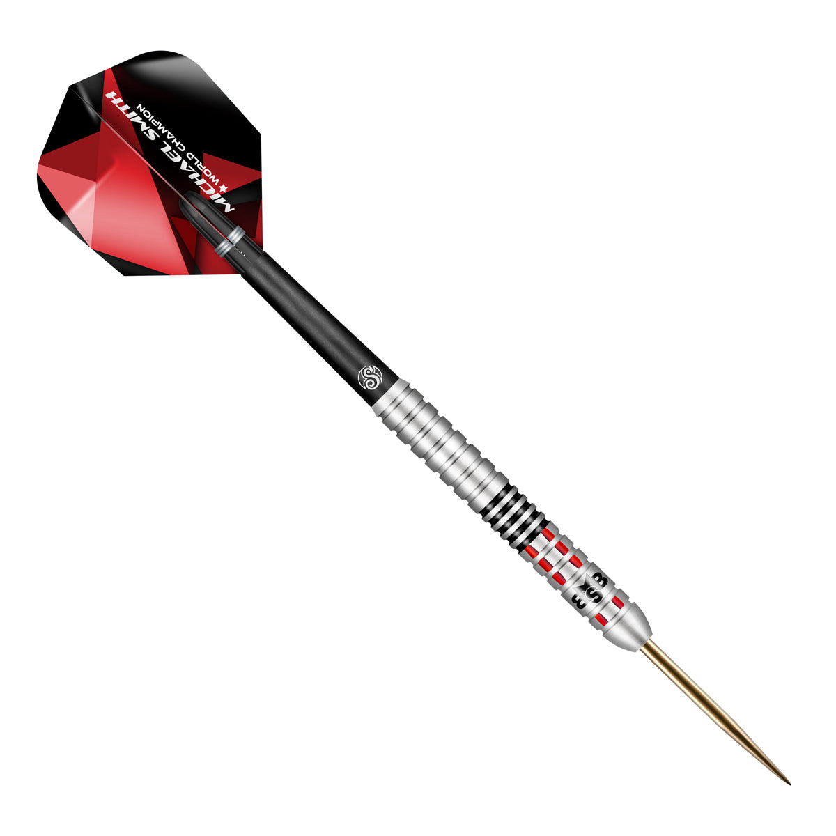 Shot Michael Smith Achieve Steel Tip Dart Set-90% Tungsten Centre Weighted-24gm