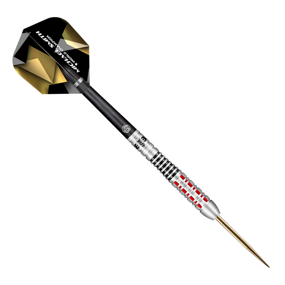 Shot Michael Smith Believe Steel Tip Dart Set-90% Tungsten Front Weighted-24gm