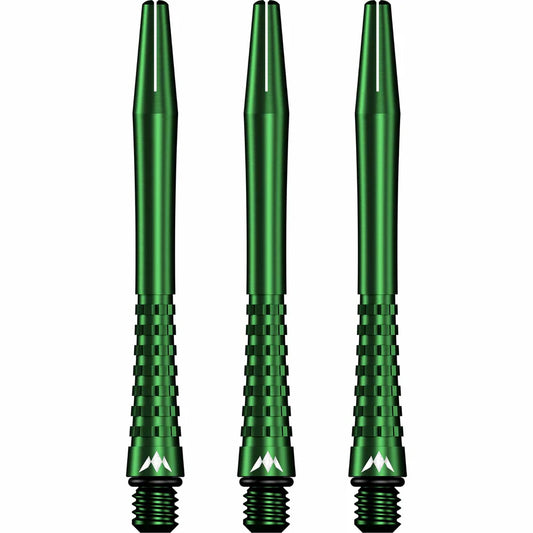 Mission Atom13 Aluminum Shafts - Anodized Metal Stems  - Green - Medium