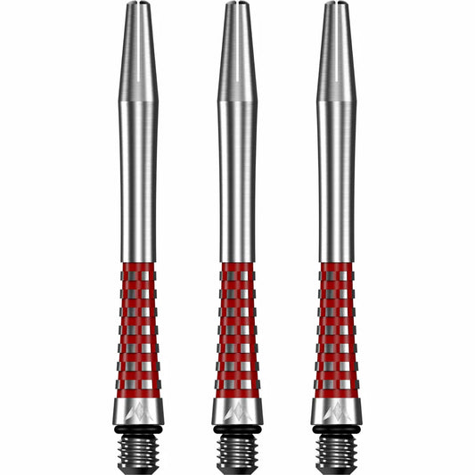 Mission Atom13 Aluminum Shafts - Natural Metal Stems  - Red - Medium