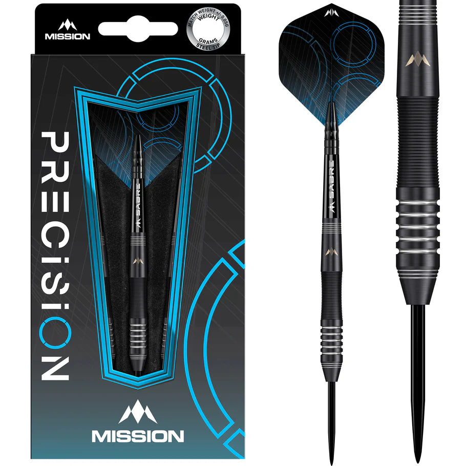 Mission Precision Darts - Steel Tip 23 gram - Black PVD 90% Tungsten