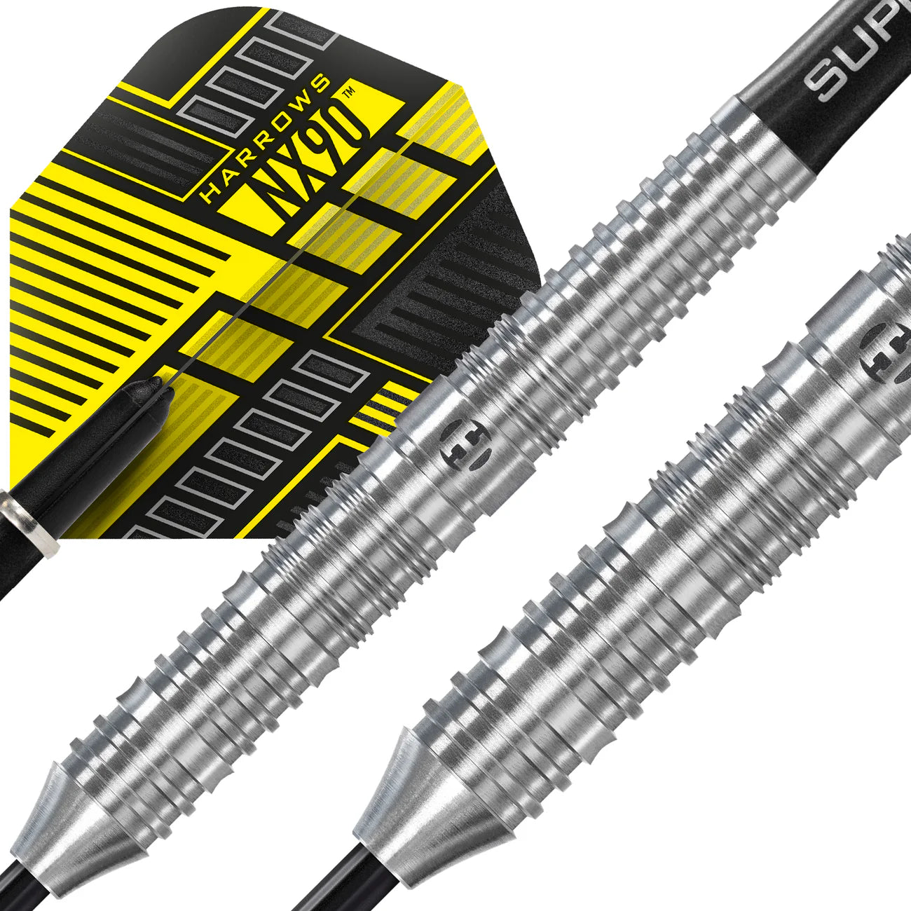 Harrows NX90 Parallel Profile - Steel Tip Darts - 90% Tungsten - 23g