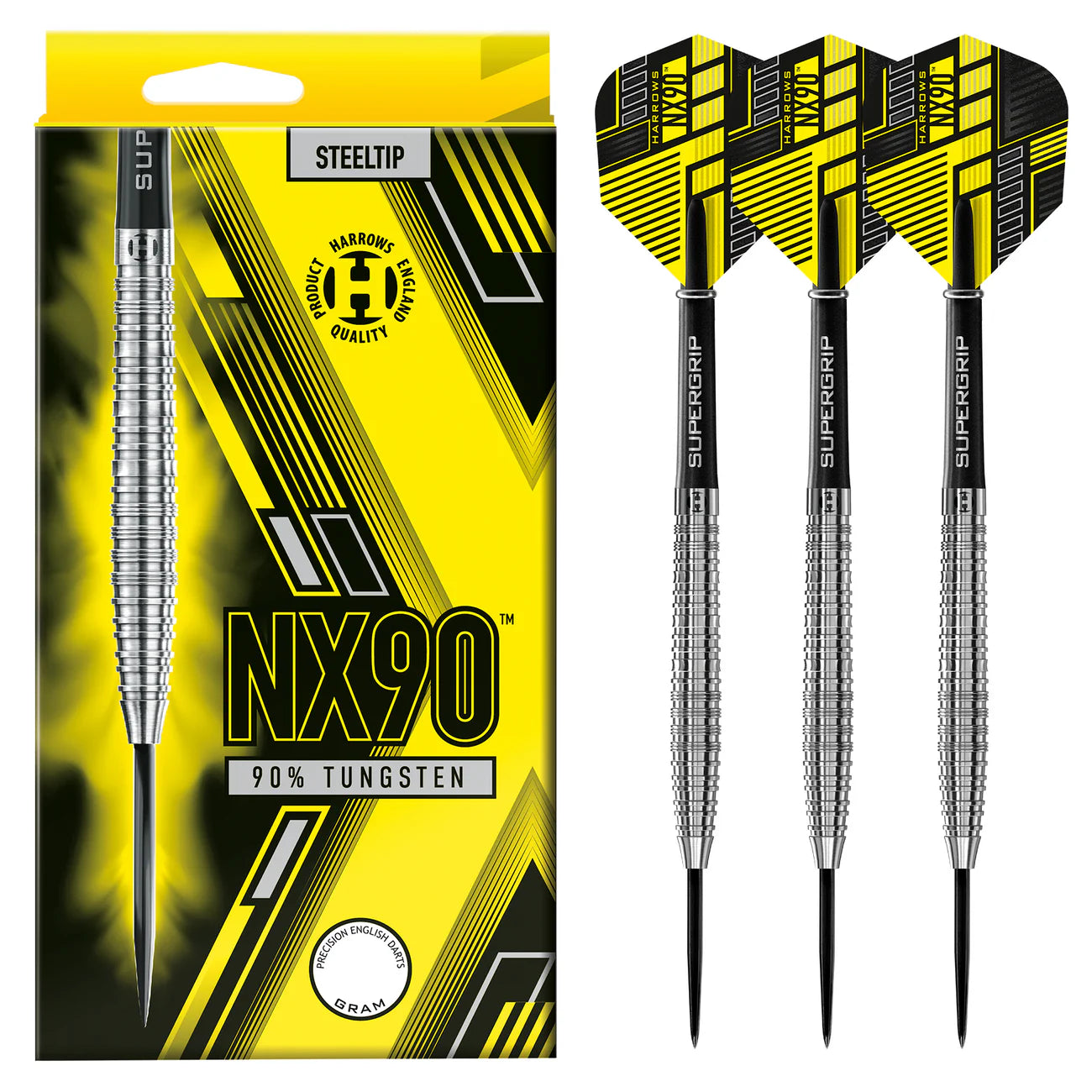 Harrows NX90 - Steel Tip Darts - 90% Tungsten - 23g