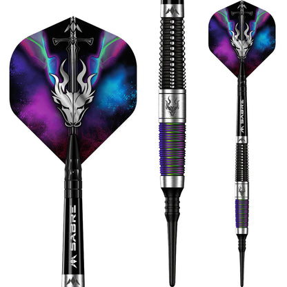 Mission Occult Soft Tip Darts - 90% Tungsten Black & Coral PVD - 18gm