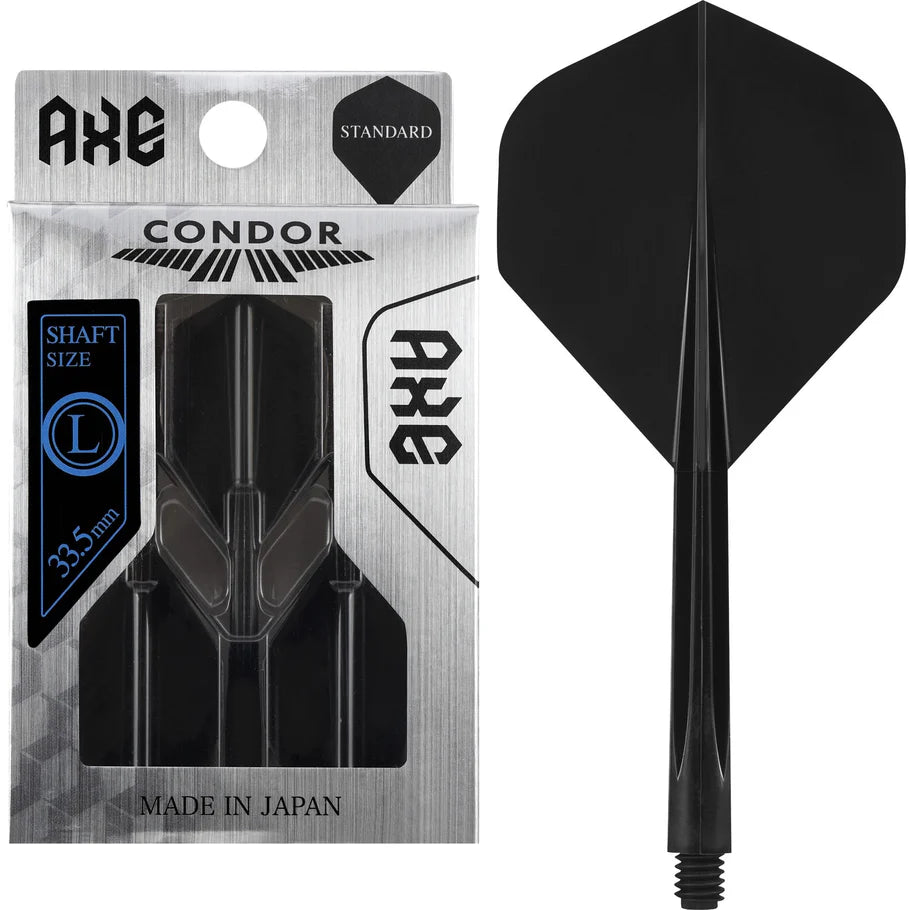 CONDOR AXE DART FLIGHT SYSTEM FLIGHTS - STANDARD - LONG - BLACK