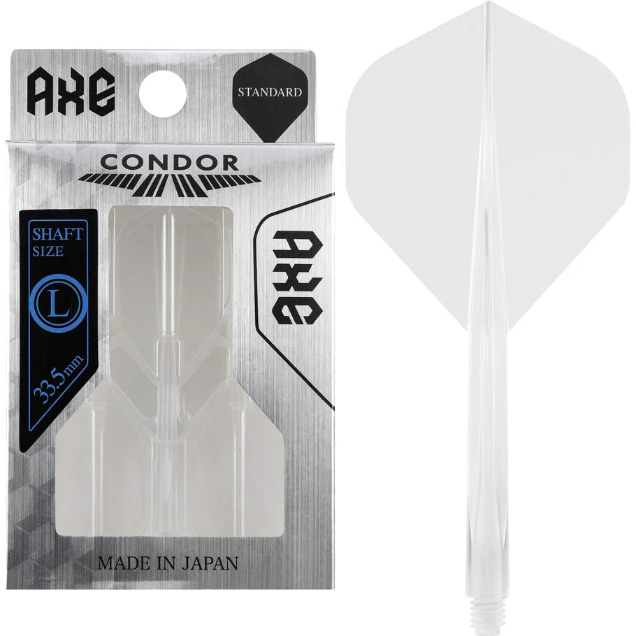 CONDOR AXE DART FLIGHT SYSTEM FLIGHTS - STANDARD - LONG - CLEAR