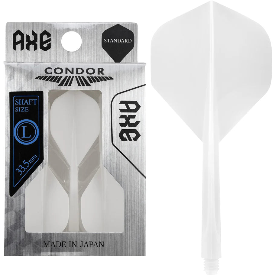 CONDOR AXE DART FLIGHT SYSTEM FLIGHTS - STANDARD - LONG - WHITE