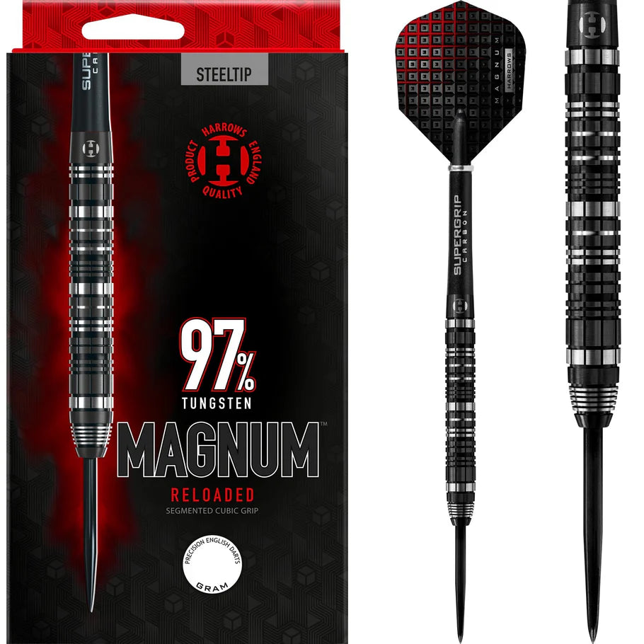 Harrows Magnum Reloaded - Steel Tip Darts - 97% Tungsten - 26g