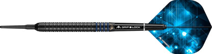 Mission Deep Impact Soft Tip Darts M4 -80% Tungsten Black & Blue - 19gm