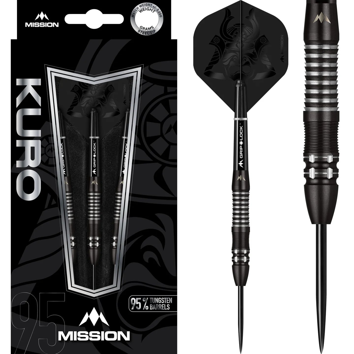 MISSION KURO DARTS - STEEL TIP - M2 - Razor Scallop 23g