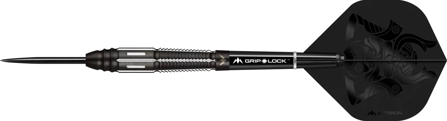 MISSION KURO DARTS - STEEL TIP - M4 - BLACK Rear Taper 23g