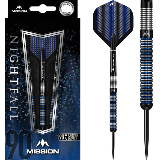 MISSION NIGHTFALL DARTS - STEEL TIP - M1 - Straight Ring 23g