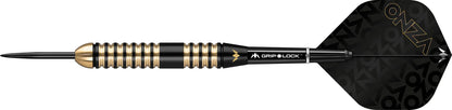 MISSION ONZA DARTS - STEEL TIP BRASS - M4 - BLACK & GOLD 24g