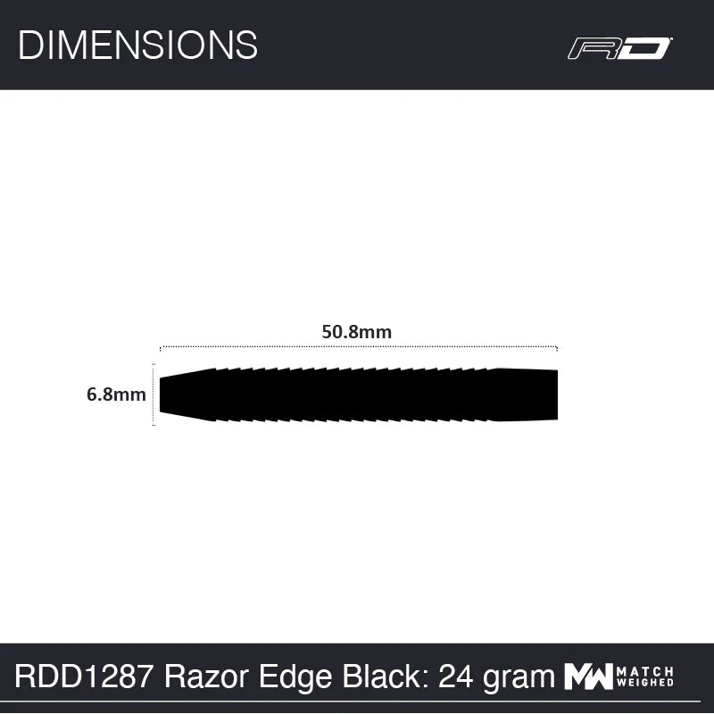 RAZOR EDGE BLACK 24 gram 85% Tungsten