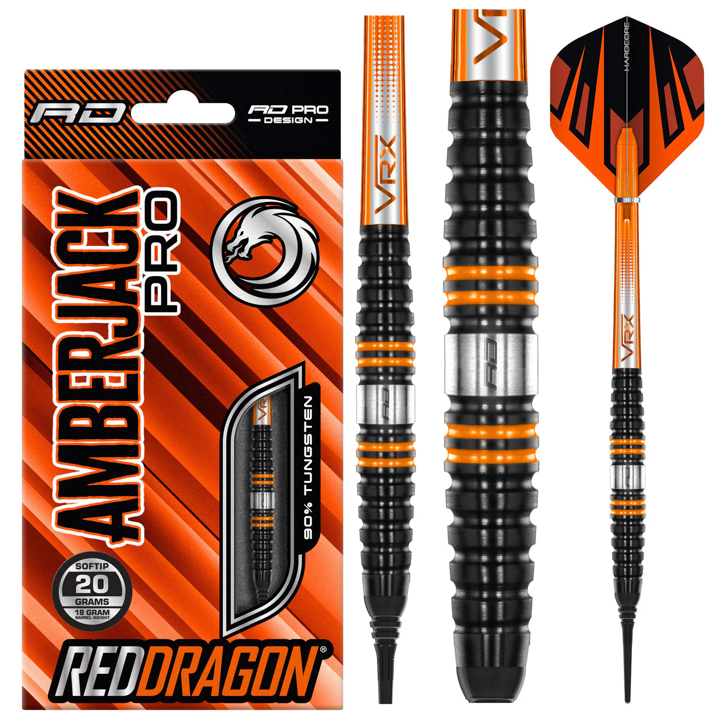 Red Dragon Amberjack Pro 2 18 gram barrel/20 gram full 90% Tungsten SOFT TIP