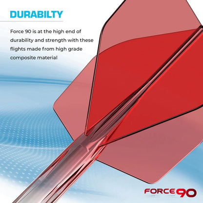 Mission Force 90 - Molded Flight & Shaft System - Gradient - Transparent Red - Standard No6 - Short