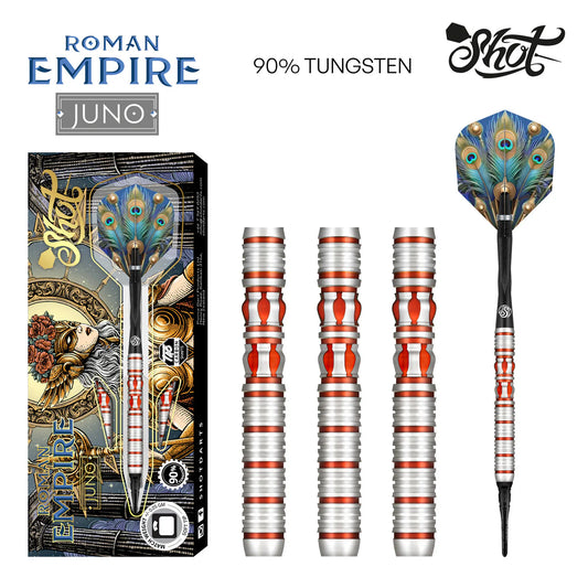 Shot Roman Empire Juno Soft Tip Dart Set-90% Tungsten-20gm