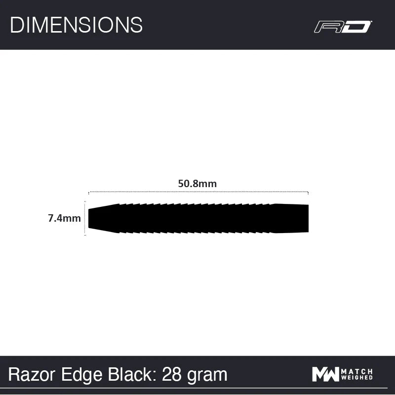 RAZOR EDGE BLACK 26 gram 85% Tungsten