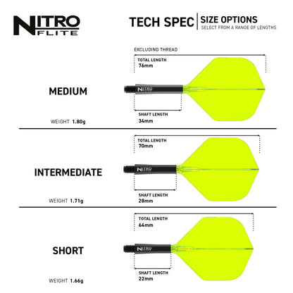 Red Dragon Nitro Flite Integrated Flight and Shaft System - No2 Intermediate Black & Yellow