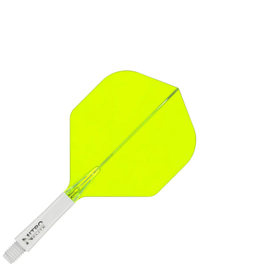 Red Dragon Nitro Flite Integrated Flight and Shaft System - No2 Short White & Yellow