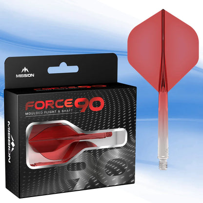 Mission Force 90 - Molded Flight & Shaft System - Gradient - Transparent Red - Standard No2 - Tweenie