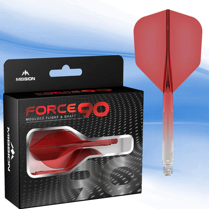 Mission Force 90 - Molded Flight & Shaft System - Gradient - Transparent Red - Standard No6 - Short