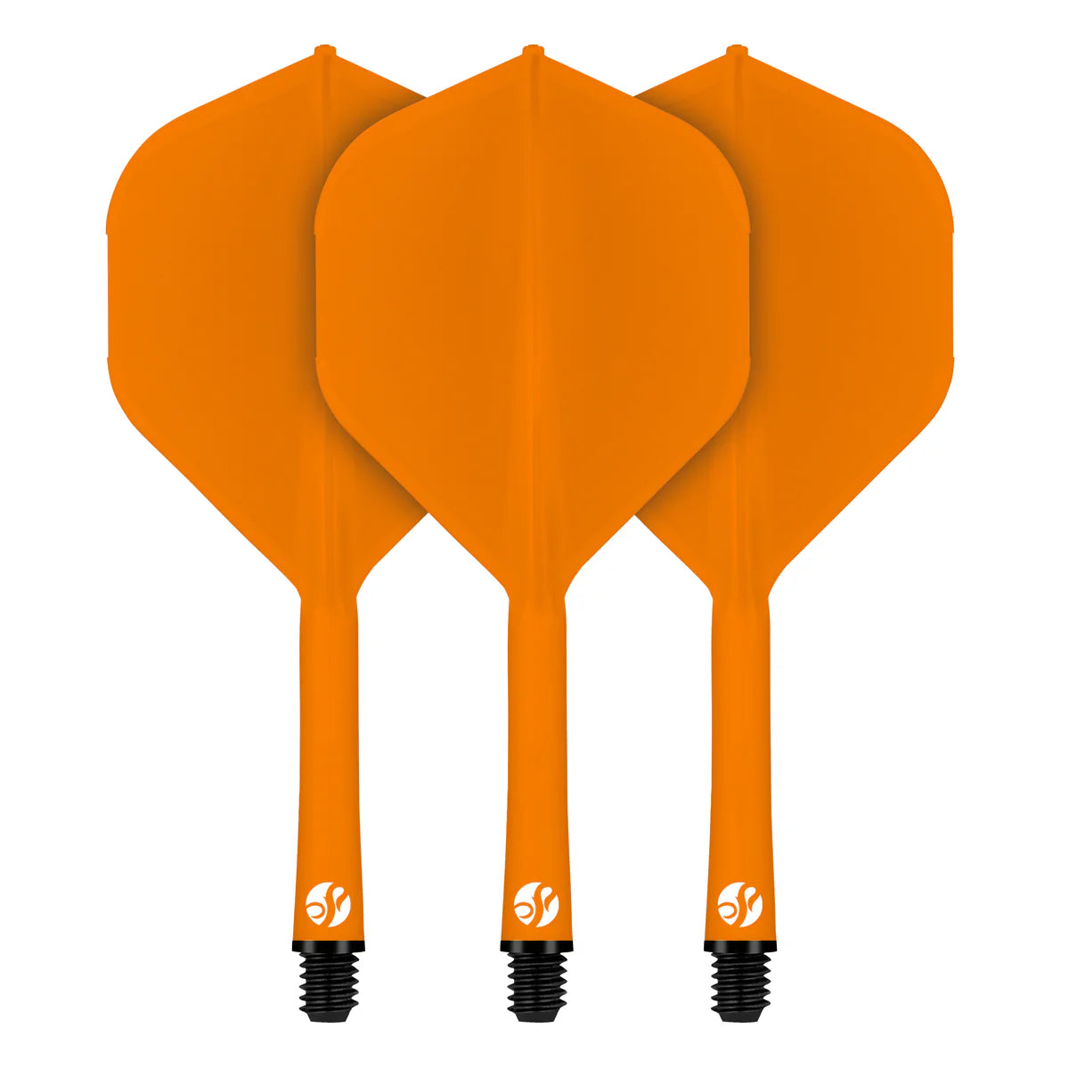 Shot Flight Deck One Piece Dart Flight and Shaft System Orange In-Between