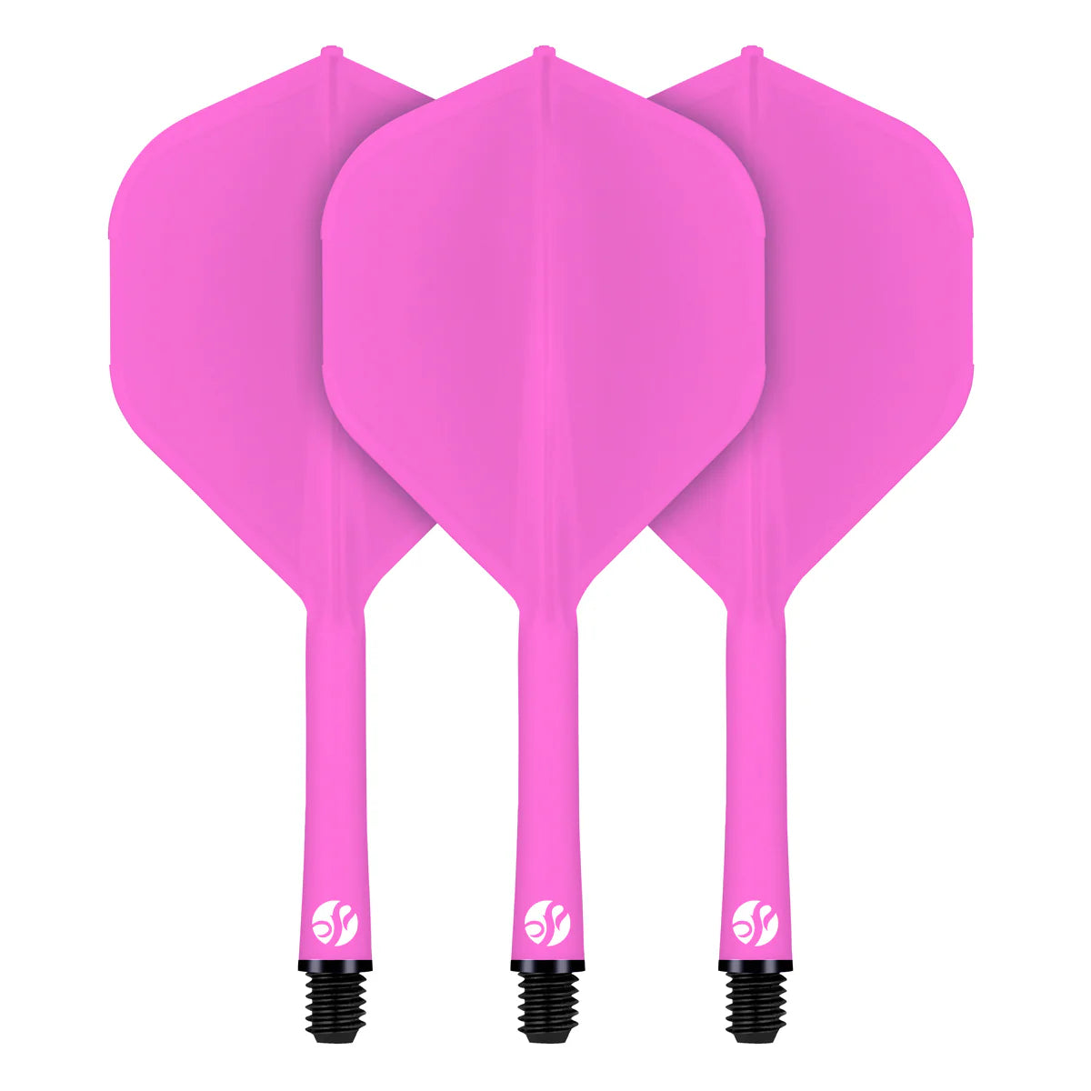 Shot Flight Deck One Piece Dart Flight and Shaft System Pink Short