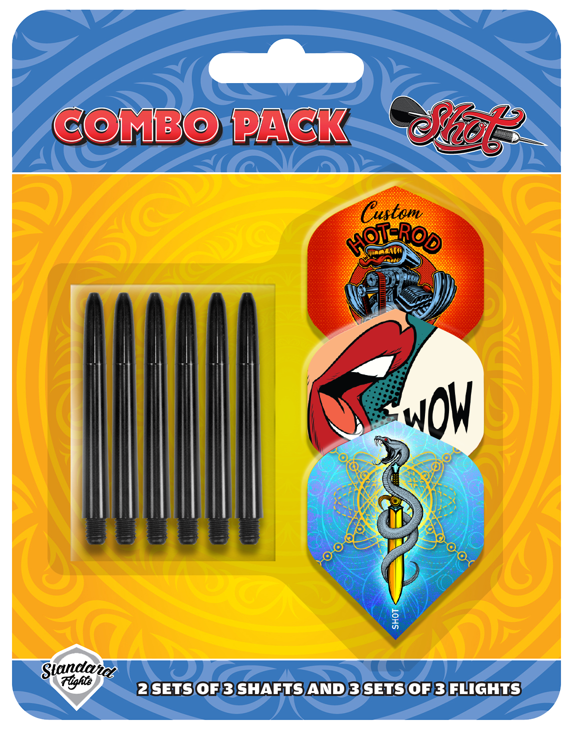 Shot Combo Pack (3 sets of flights, 2 sets of shafts)