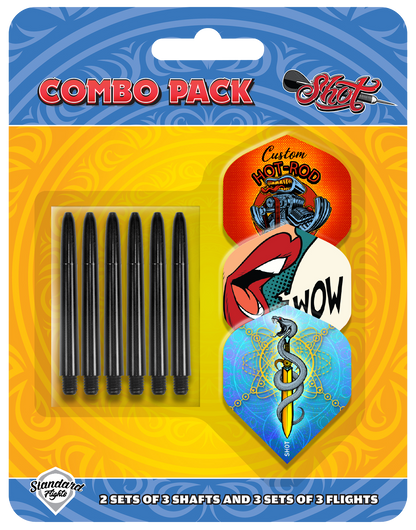 Shot Combo Pack (3 sets of flights, 2 sets of shafts)