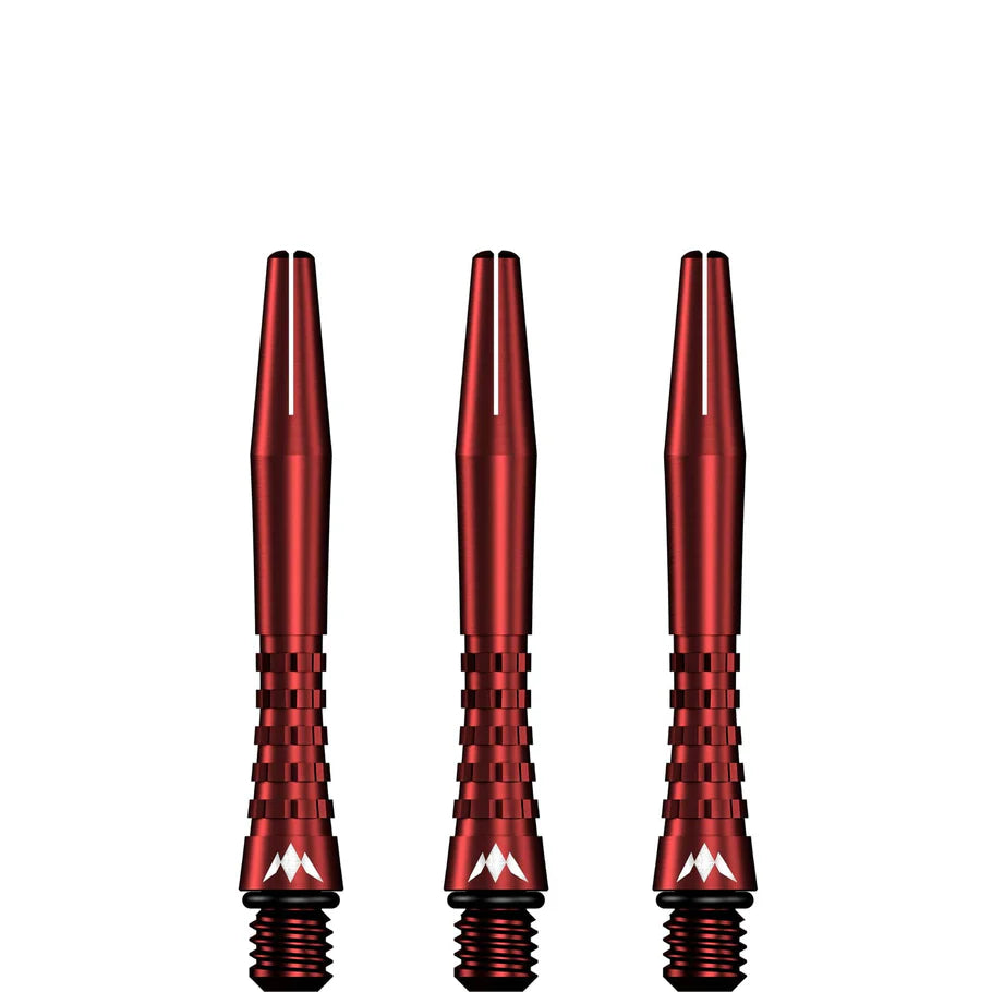 Mission Atom13 Aluminum Shafts - Anodized Metal Stems  - Red - Short