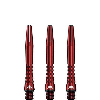 Mission Atom13 Aluminum Shafts - Anodized Metal Stems  - Red - Short