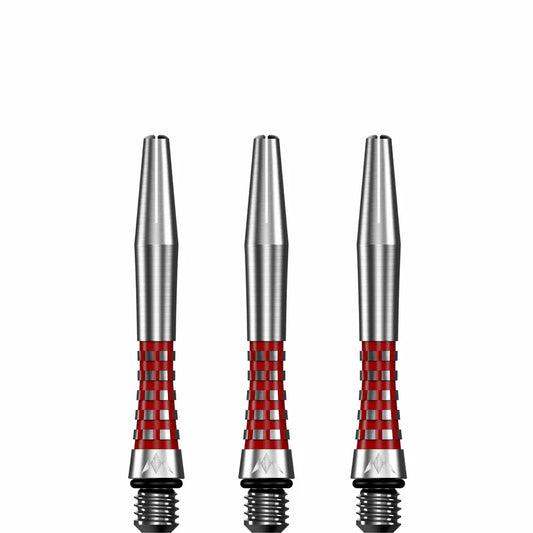 Mission Atom13 Aluminum Shafts - Natural Metal Stems  - Red - Short