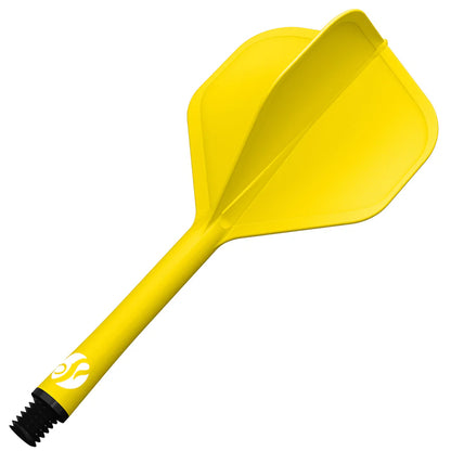 Shot Flight Deck One Piece Dart Flight and Shaft System Yellow Medium