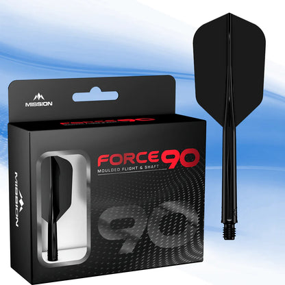 Mission Force 90 - Molded Flight & Shaft System - Black - Slim Tweenie