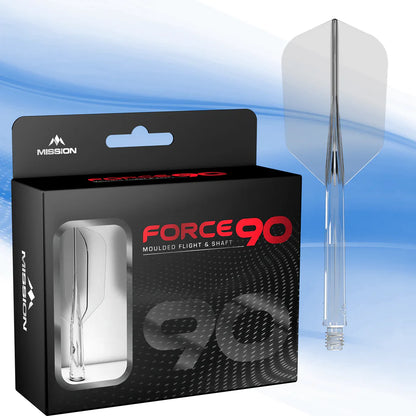 Mission Force 90 - Molded Flight & Shaft System - Clear - Slim Short