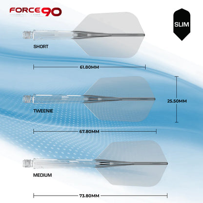 Mission Force 90 - Molded Flight & Shaft System - Clear - Slim Short