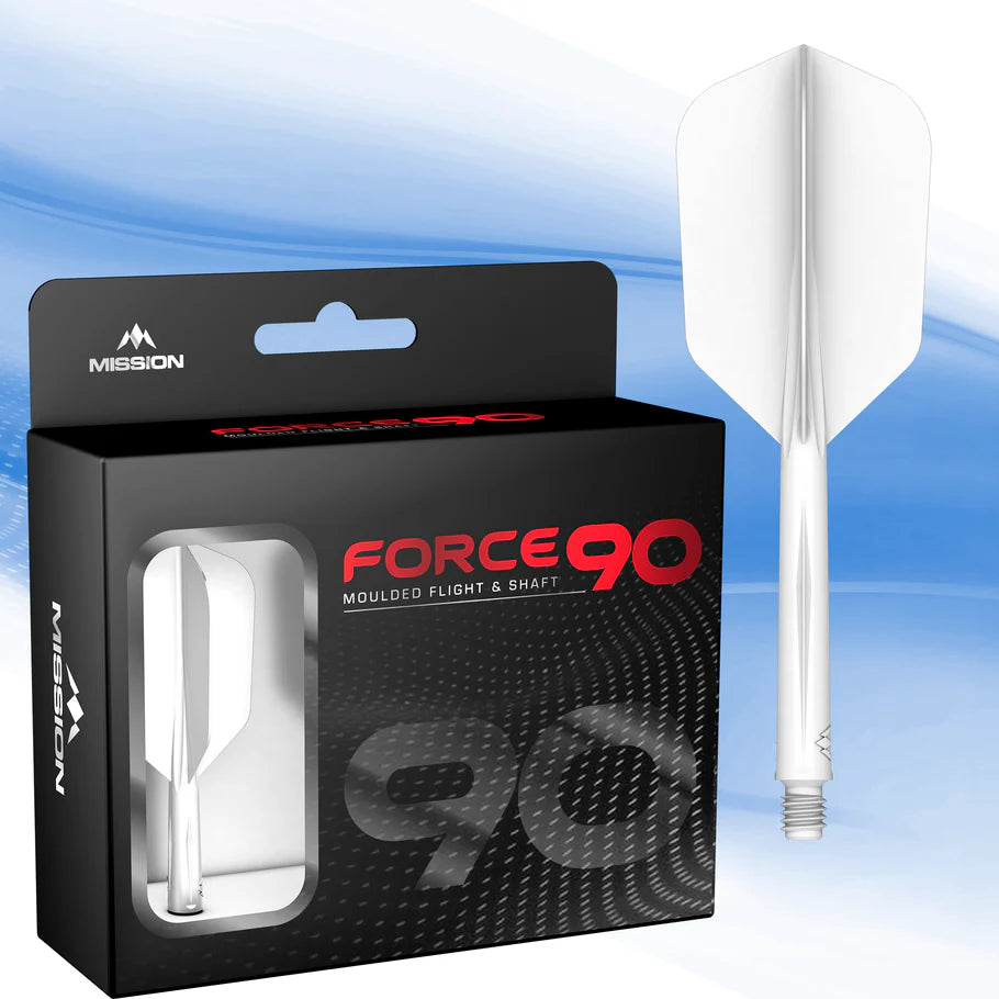 Mission Force 90 - Molded Flight & Shaft System - White - Slim Short