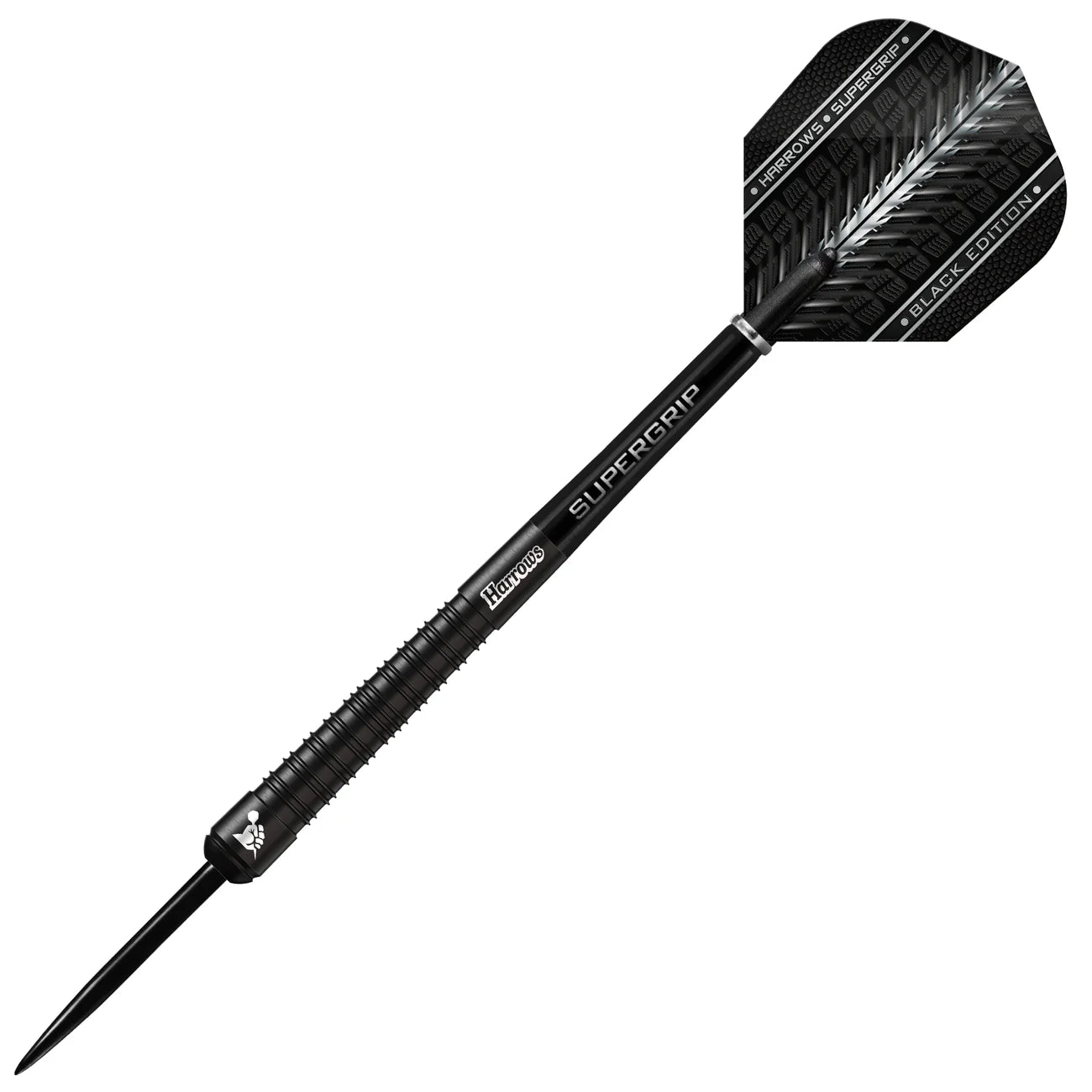 Harrows Supergrip Black Edition - Steel Tip Darts - 90% Tungsten - 23g