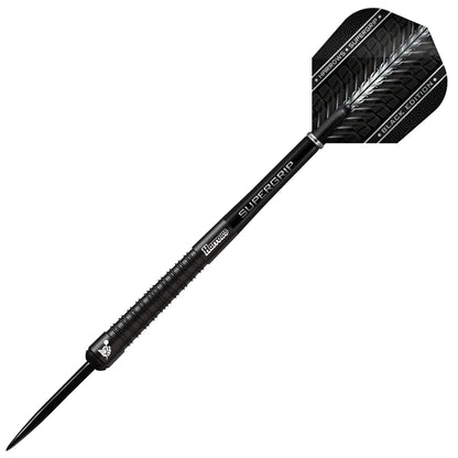 Harrows Supergrip Black Edition - Steel Tip Darts - 90% Tungsten - 23g